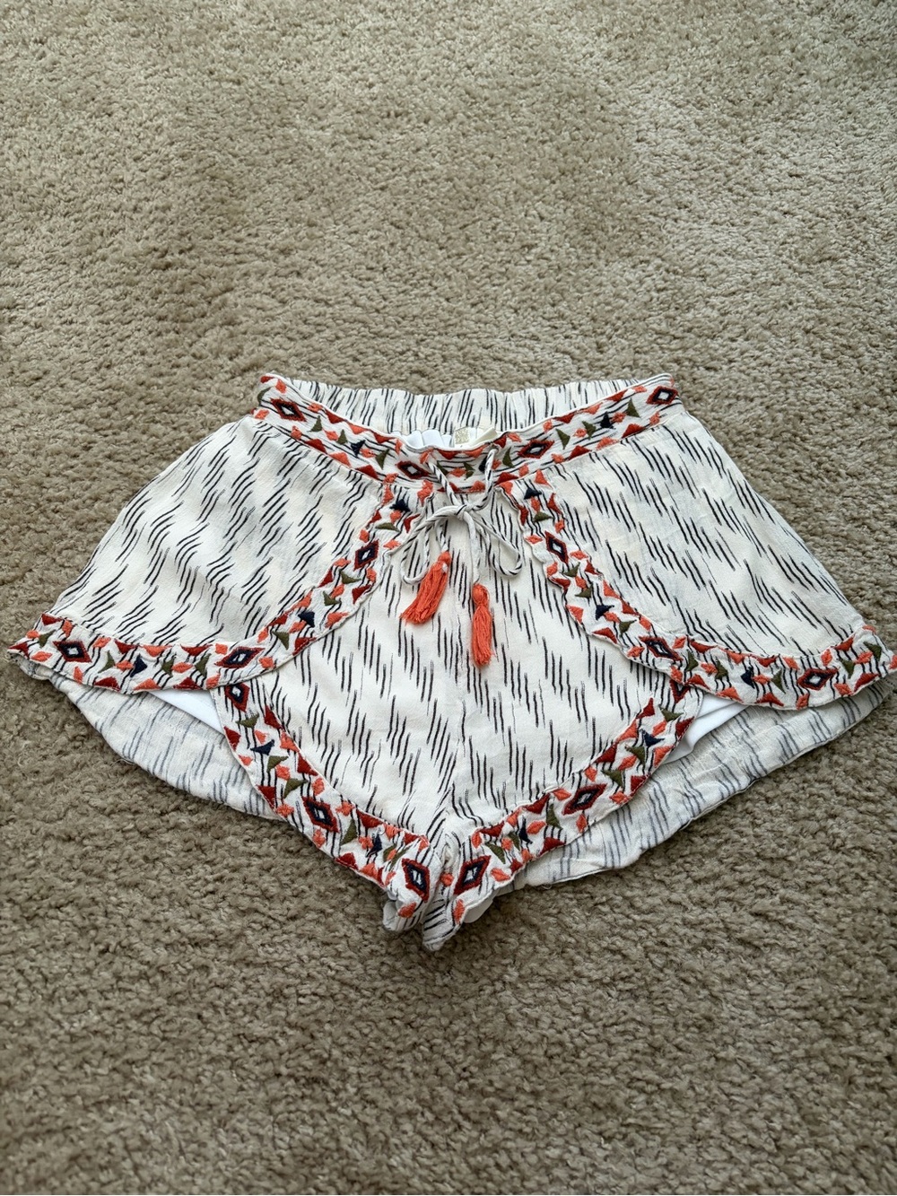 Japna Boho Embroidered Shorts